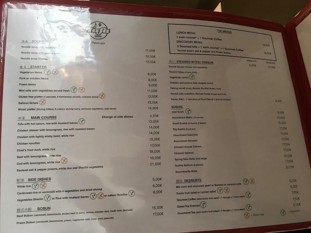 Tafa - Saint-Anne - Menu Image 2